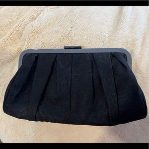 Black lace clutch